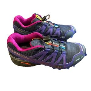Salomon Speedcross 3 Shoes Womens Size 7.5 Purple Trail Running Contagrip EUC